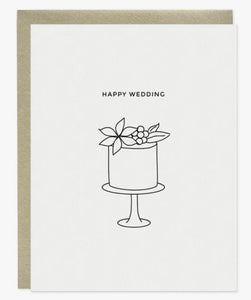 Linework Wedding Greeting Card