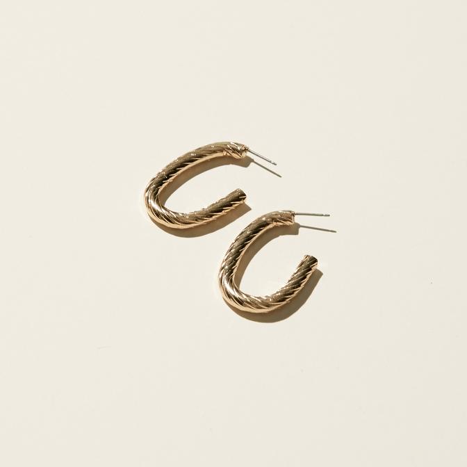 Textured Oval Earrings