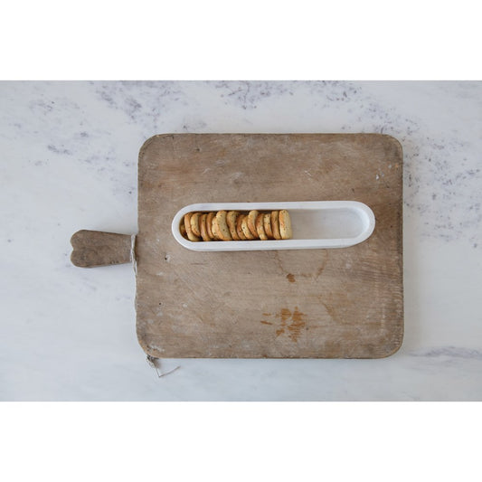 Marble Cracker Dish -Marble