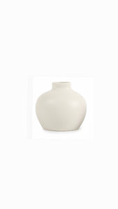 Small Ceramic Blossom Vase - White