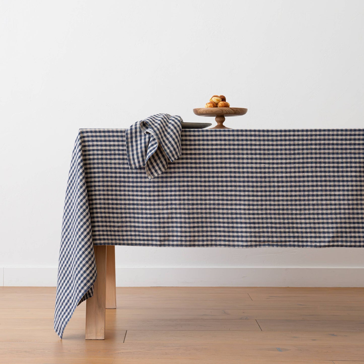 Linen Napkin Indigo Natural Gingham: INDIGO NATURAL / 20x20