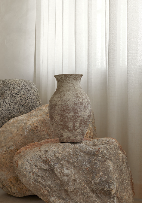 Avery Vase: Distressed Taupe