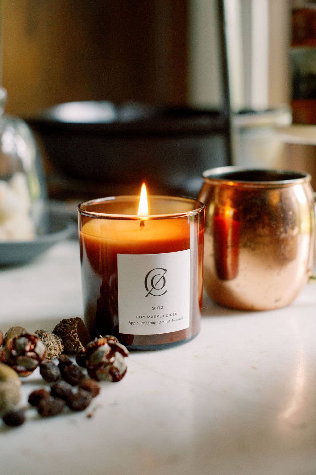 S. 02 City Market Cider Soy Candle | Seasonal: 9 oz.