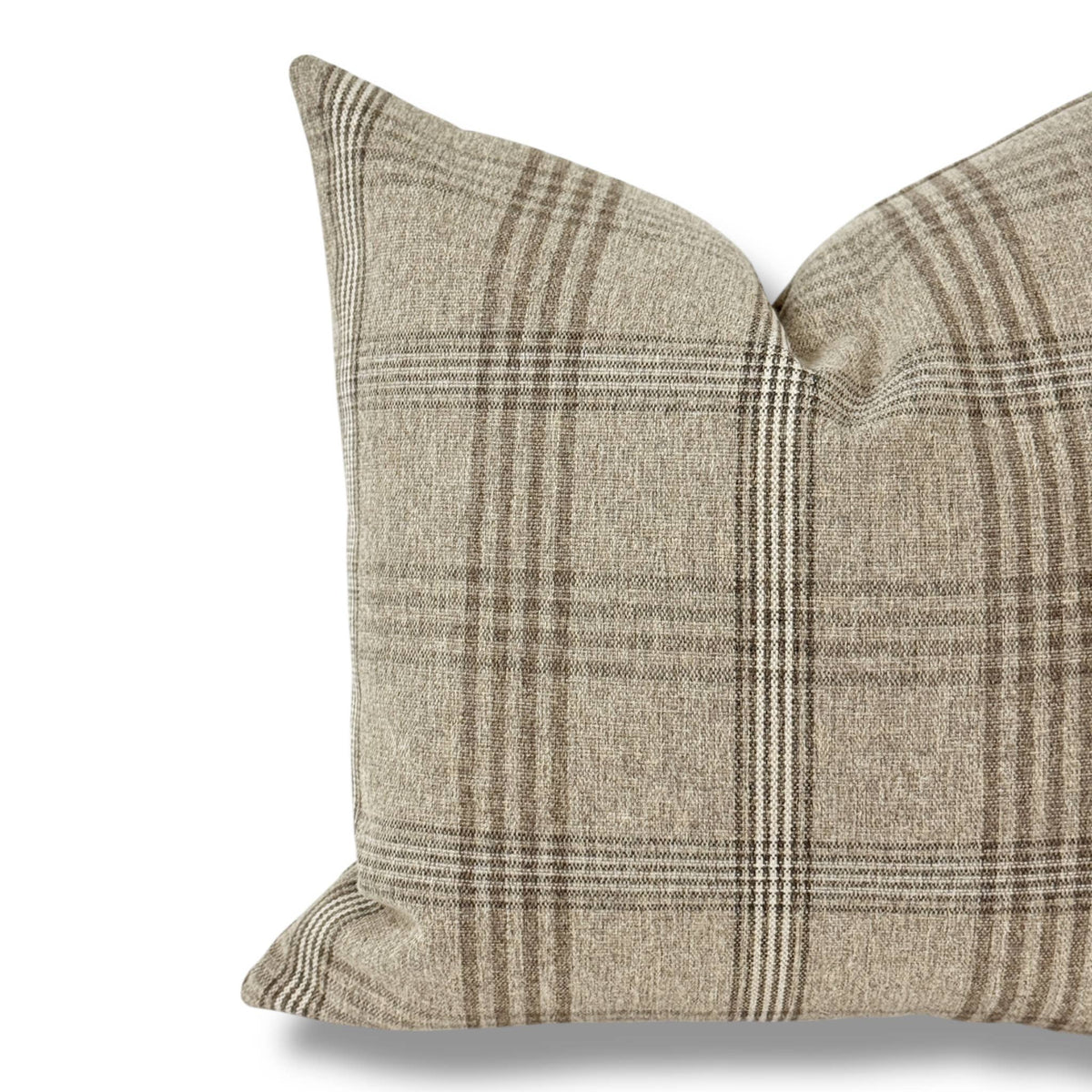 Worthington | Brown and Beige Natural Plaid Pillow