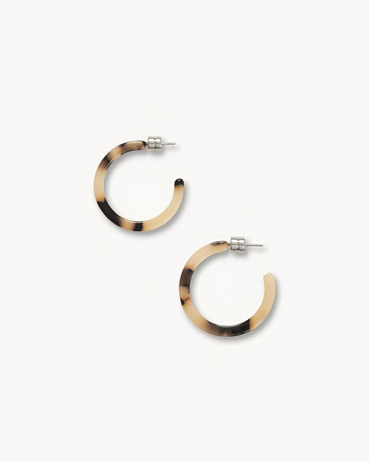 Mini Hoops in Blonde Tortoise - puck and abby
