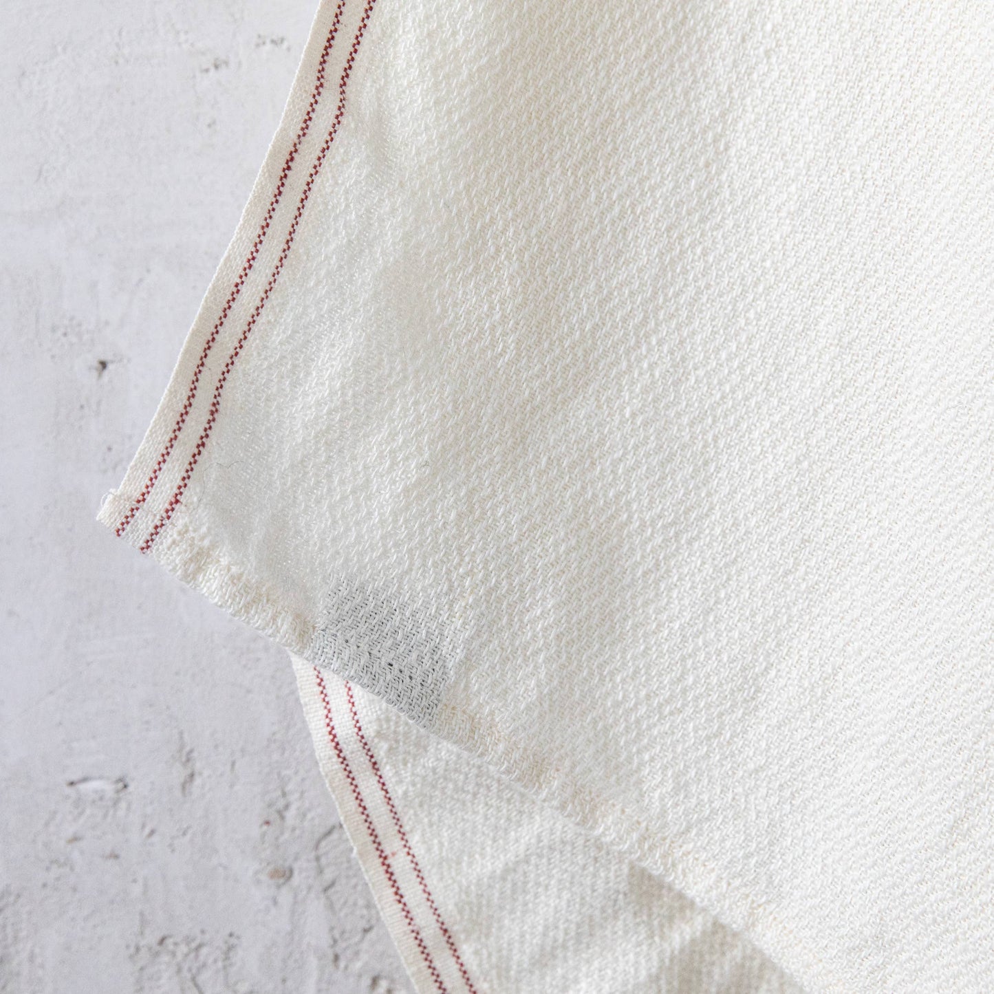 Linen Tea Towels Off White Red Antico Nove: Off White/Red
