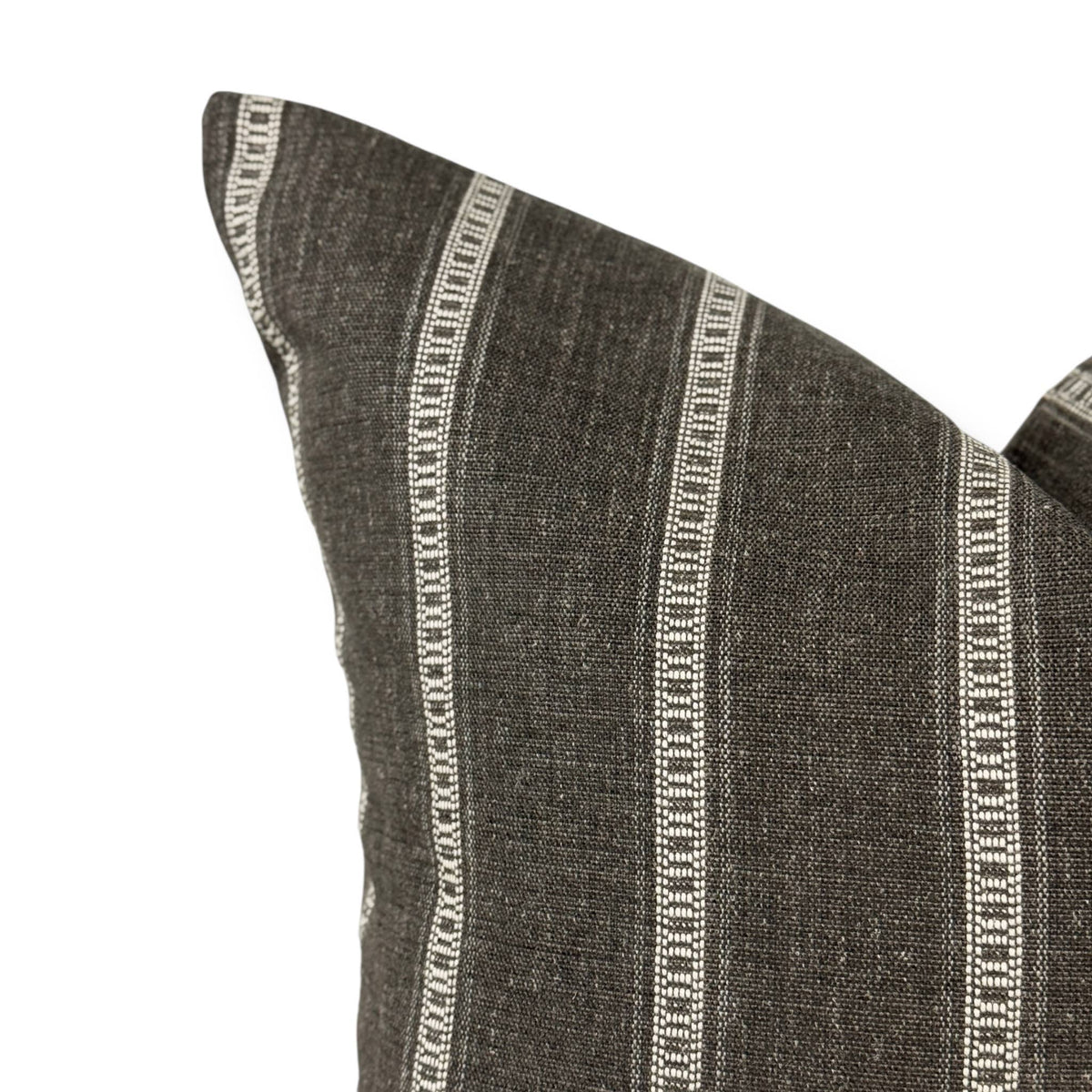 Charlie | Brown Stripe Woven Pillow