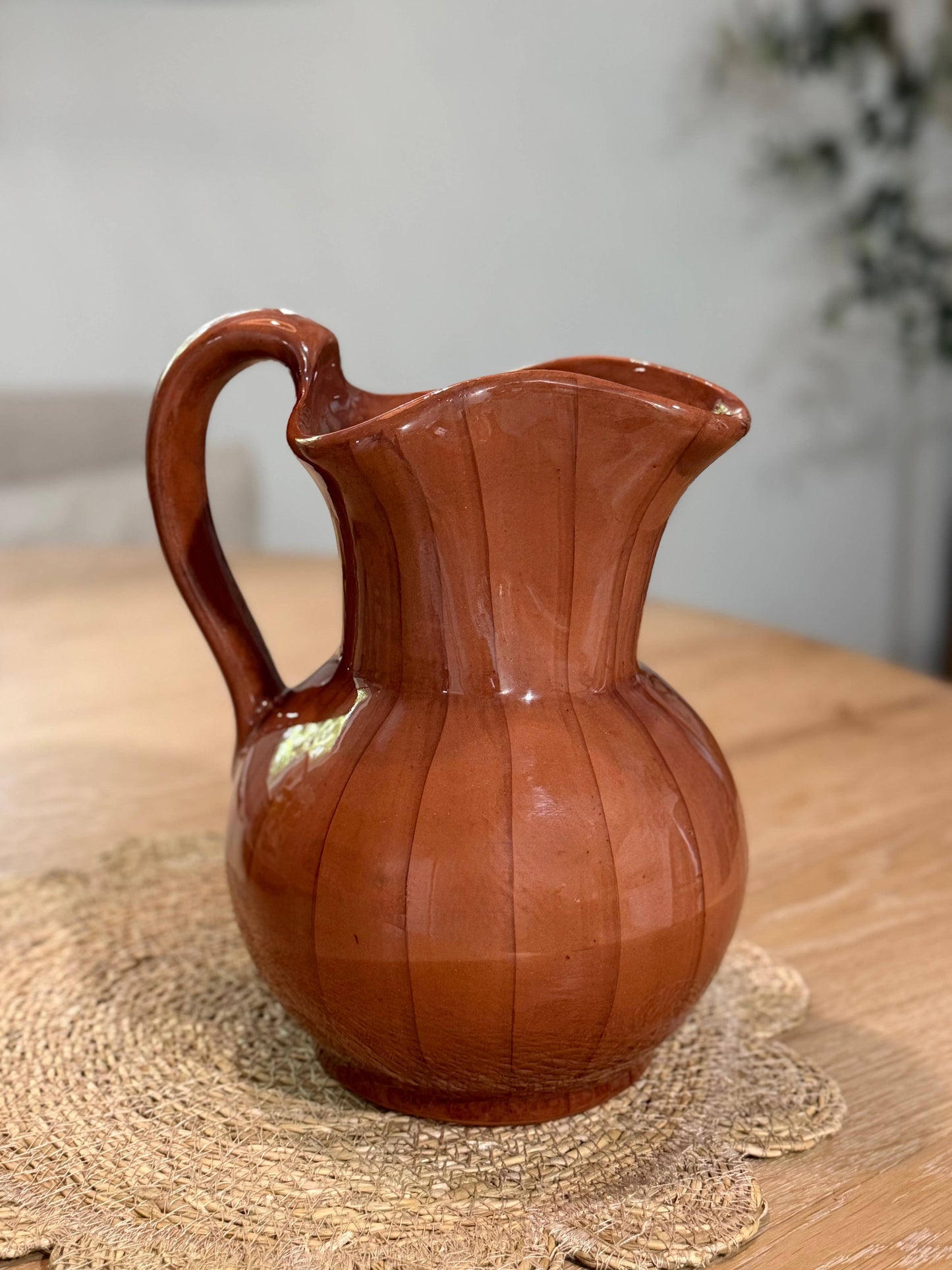 Glazed Terracotta Pitcher