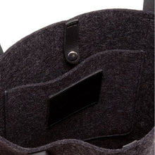 Load image into Gallery viewer, Hana Merino Wool Felt Tote: Black

