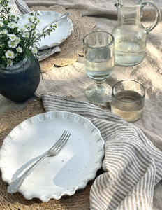 Hand-etched Blown Tumbler Glass: Large