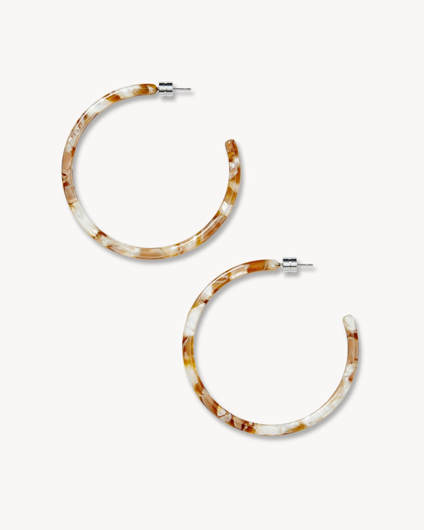 Large Hoops in Baja Tortoise