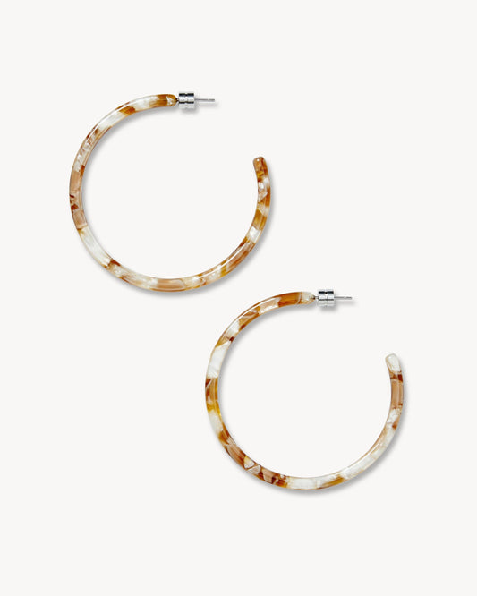 Large Hoops in Baja Tortoise