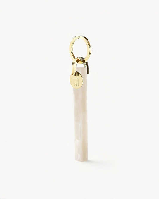 Bar Keychain in White Shell