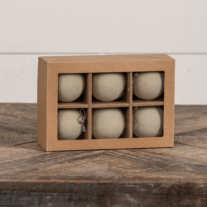 2.5" OATMEAL FLOCKED BALLS