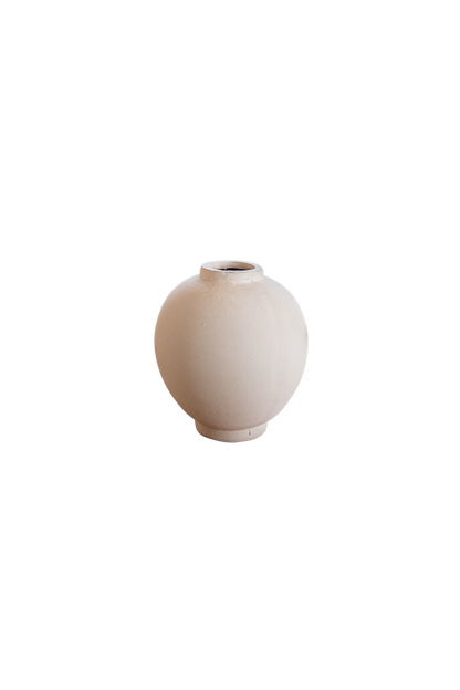 Chios Cream Round Vase Pot