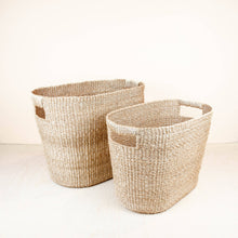 Load image into Gallery viewer, Natural Large Oval Woven Basket - Modern Baskets | LIKHA
