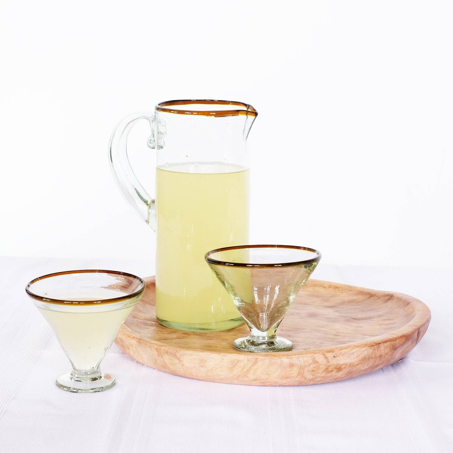 14" Ola Handmade Wood Platter Serving Tray, Home Décor