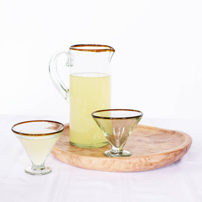 14" Ola Handmade Wood Platter Serving Tray, Home Décor