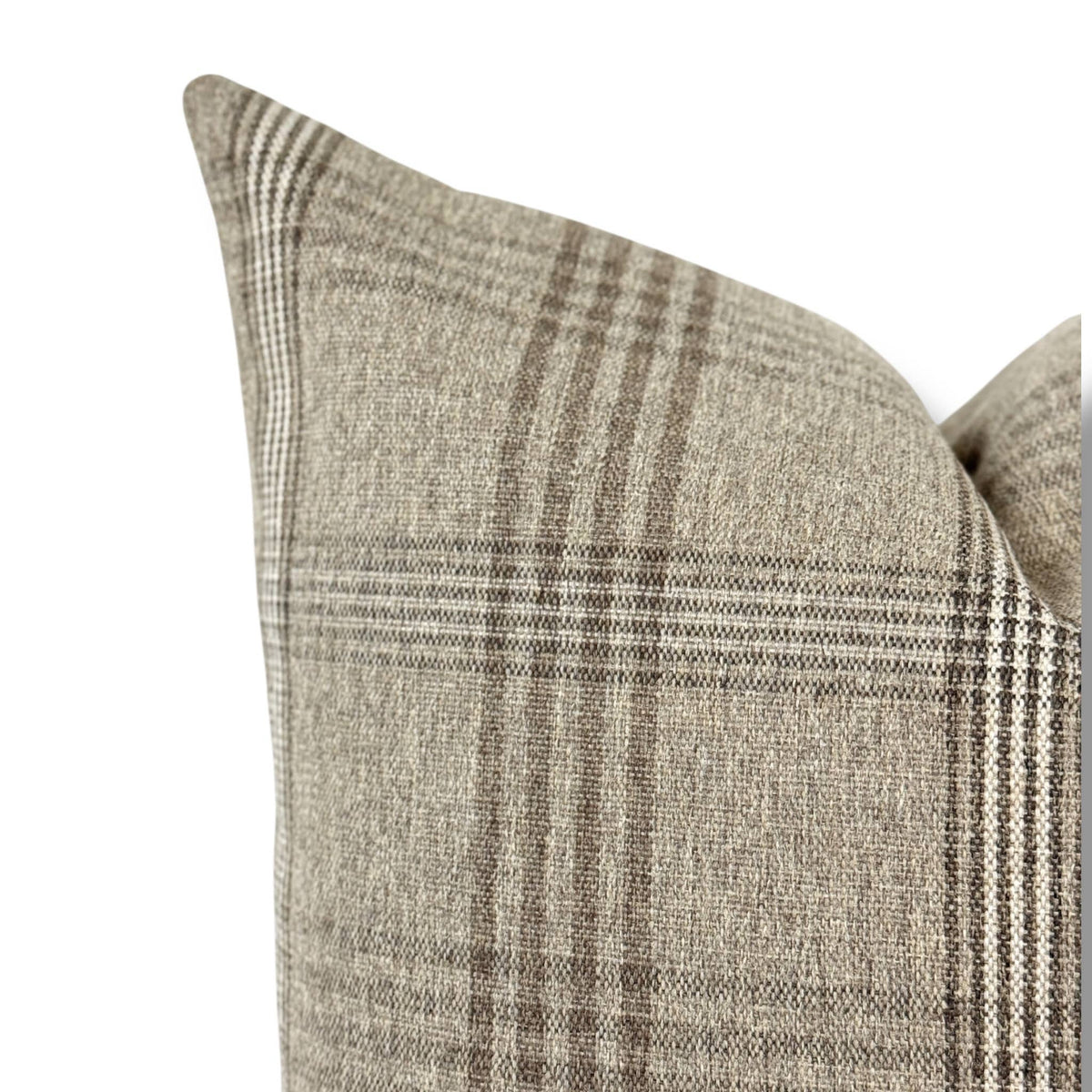 Worthington | Brown and Beige Natural Plaid Pillow