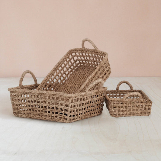 Open Weave Rectangular Trays