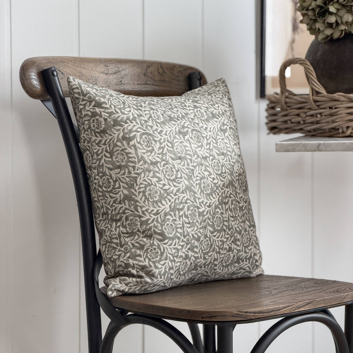 Maeve | Blue Green Floral Pillow