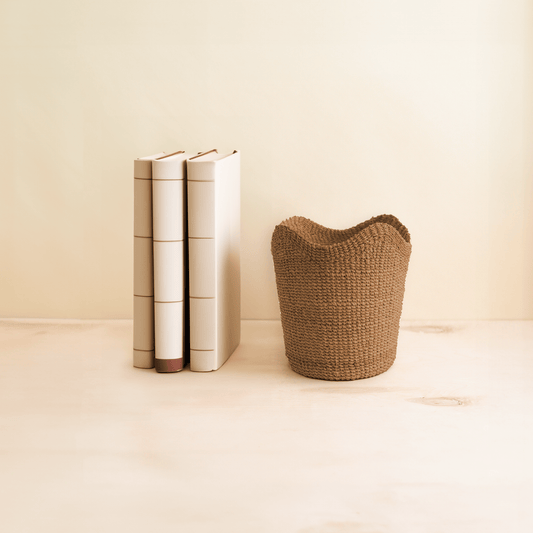 Small Tan Scallop Basket