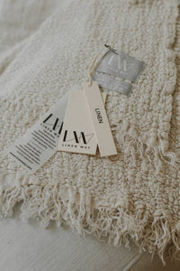 Nantucket Linen Throw - Cream