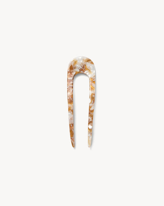 Mini French Hair Pin in Baja Tortoise - puck and abby