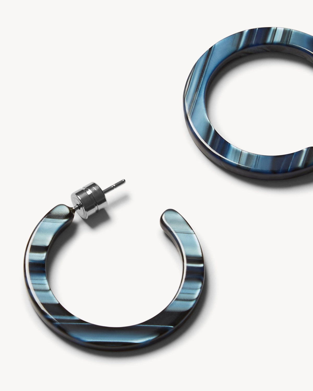 Mini Hoops in Indigo - puck and abby