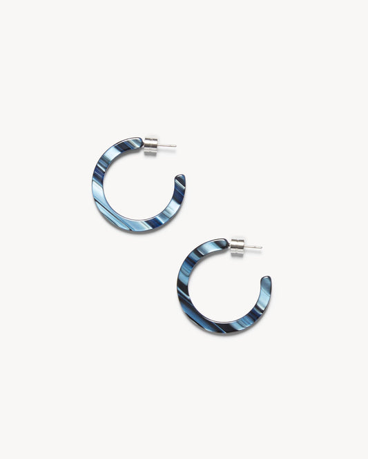 Mini Hoops in Indigo - puck and abby