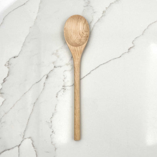 12" Maple Wood Oval Spoon