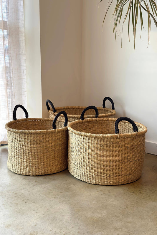 Low Storage & Laundry Hampers | Handwoven in Ghana