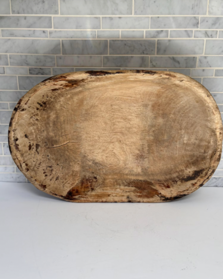 Vintage French Oval Dough Bowls