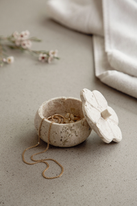 Small Travertine Trinket Box