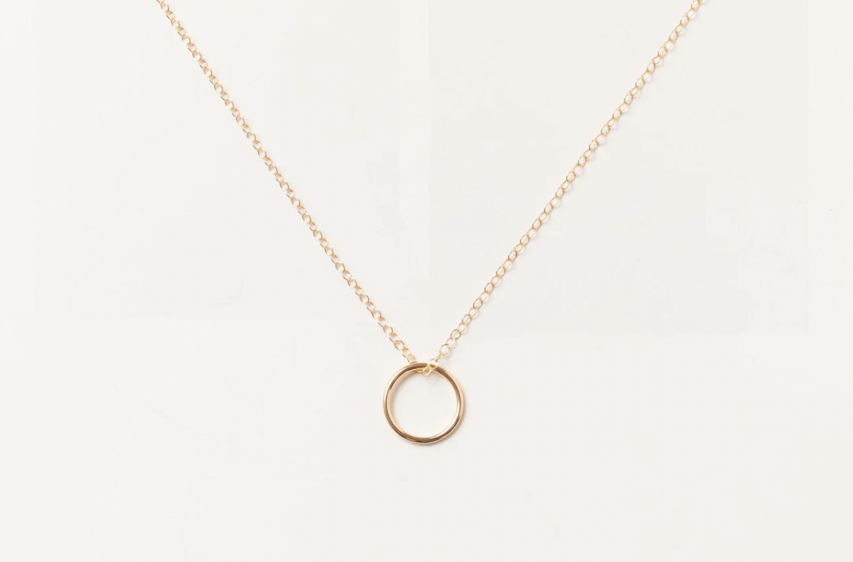 Sol Circle Necklace | Gold Fill: 16 inch