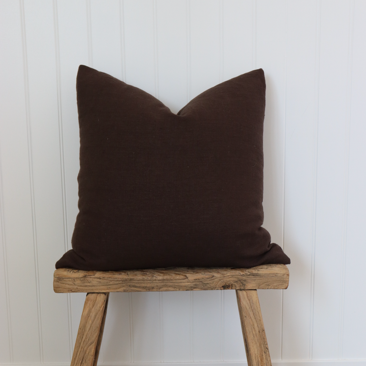 Mushroom Linen Pillow 22" X 22"