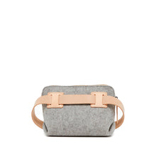 Load image into Gallery viewer, Bedford Merino Wool Felt Belt Bag: Granite/Natural
