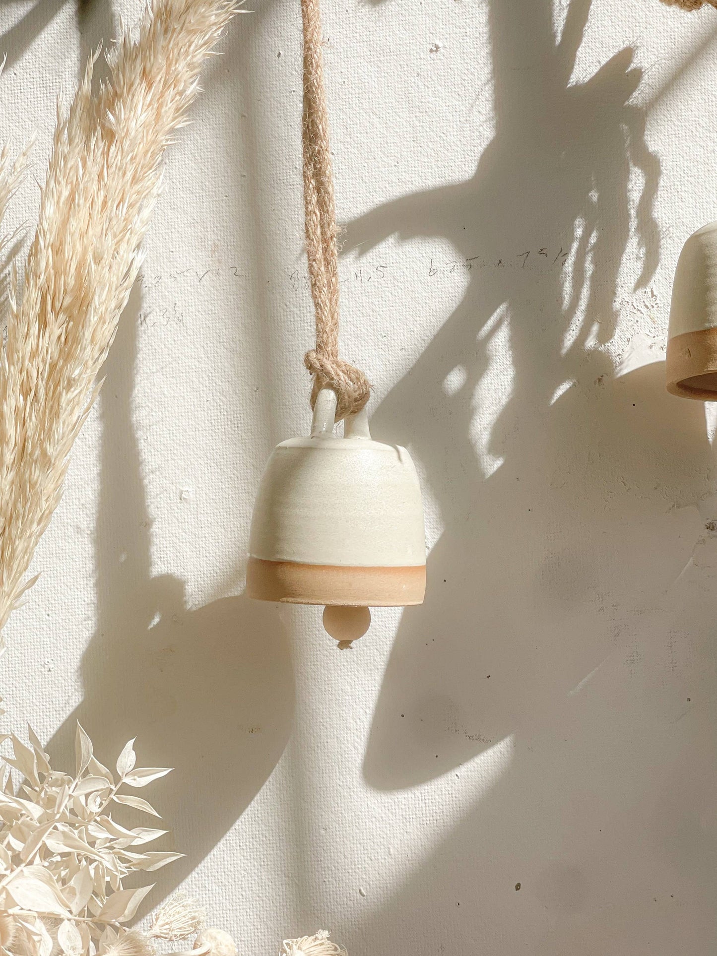 Handmade Ceramic Bell: Long Rope