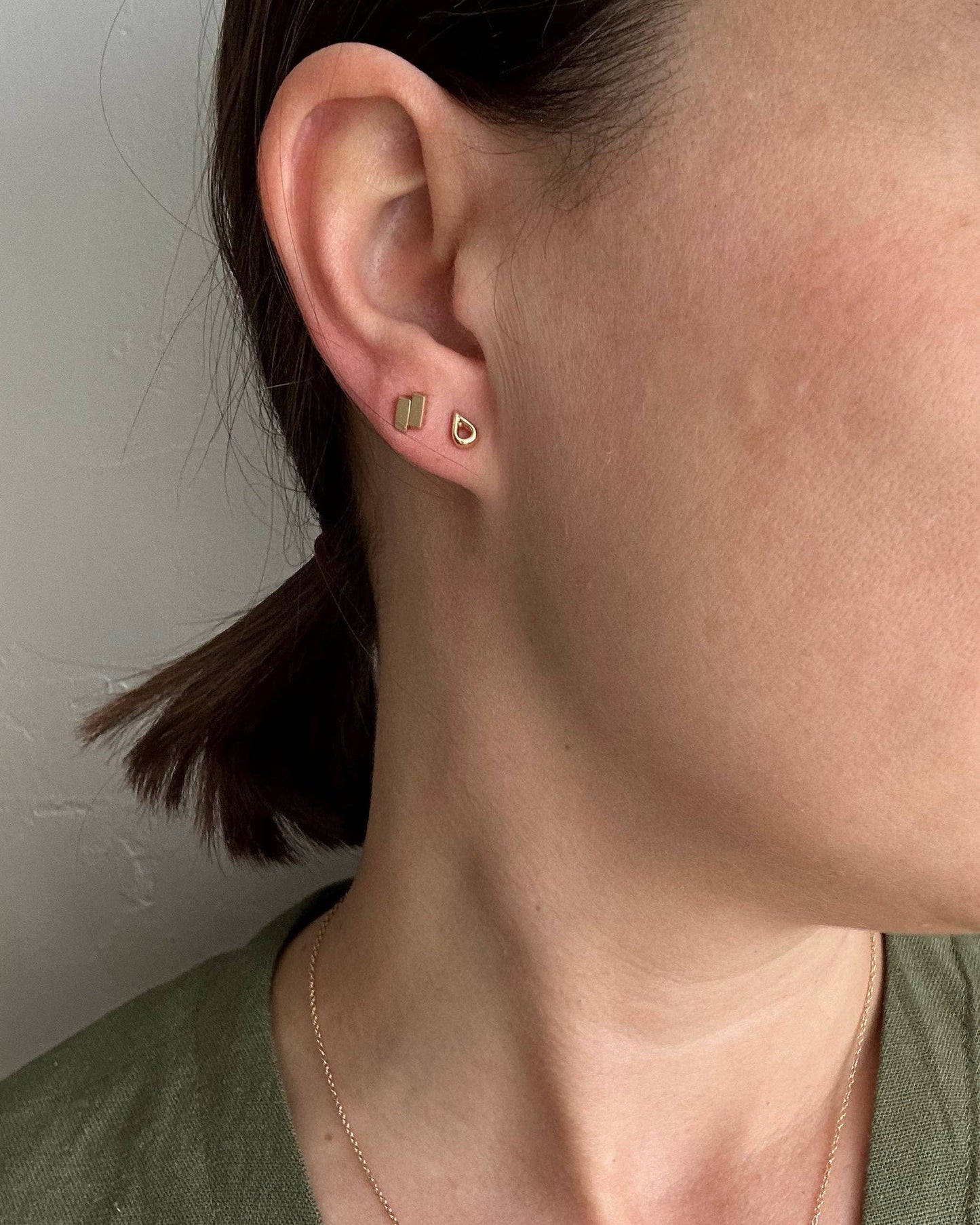 Teardrop Studs | 14k Vermeil