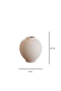 Chios Cream Round Vase Pot