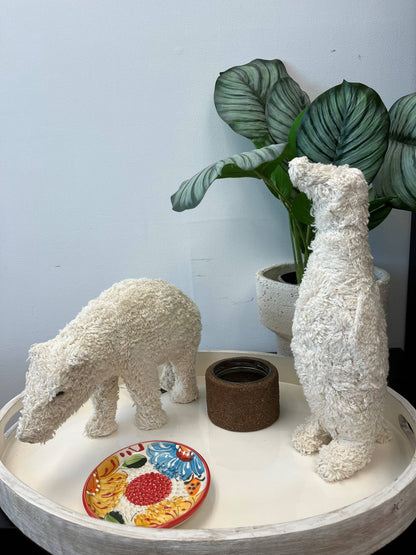 Knitted Boucle White Penguin