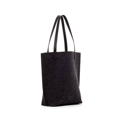 Hana Merino Wool Felt Tote: Black