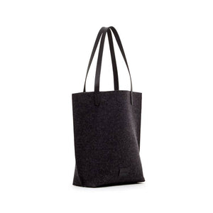 Hana Merino Wool Felt Tote: Black