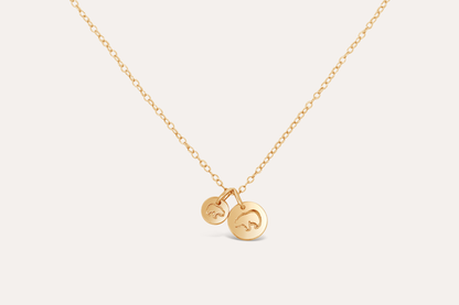 Mama Bear Necklace | Gold Fill: 16-18" / 1 Mama + 2 Baby Bears