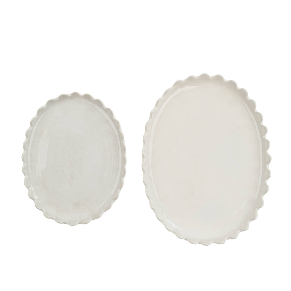 Scalloped Oval Plate L