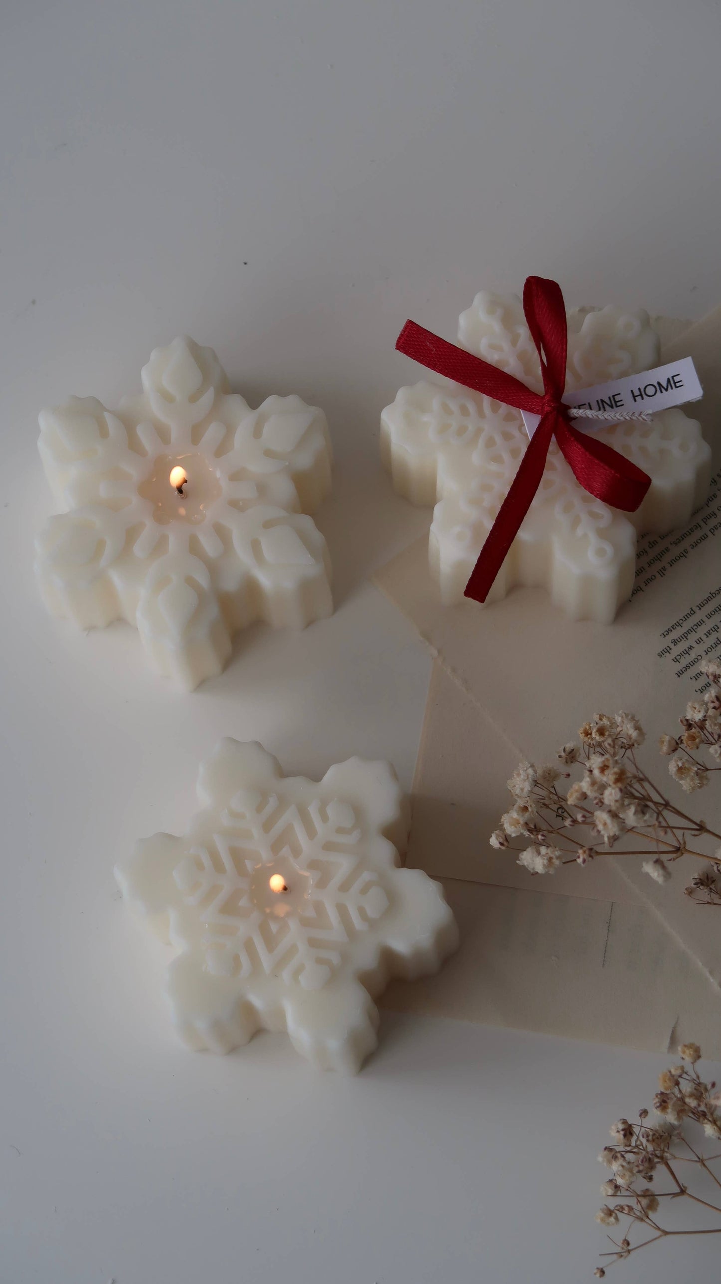 Snowflake candle - Unscented
