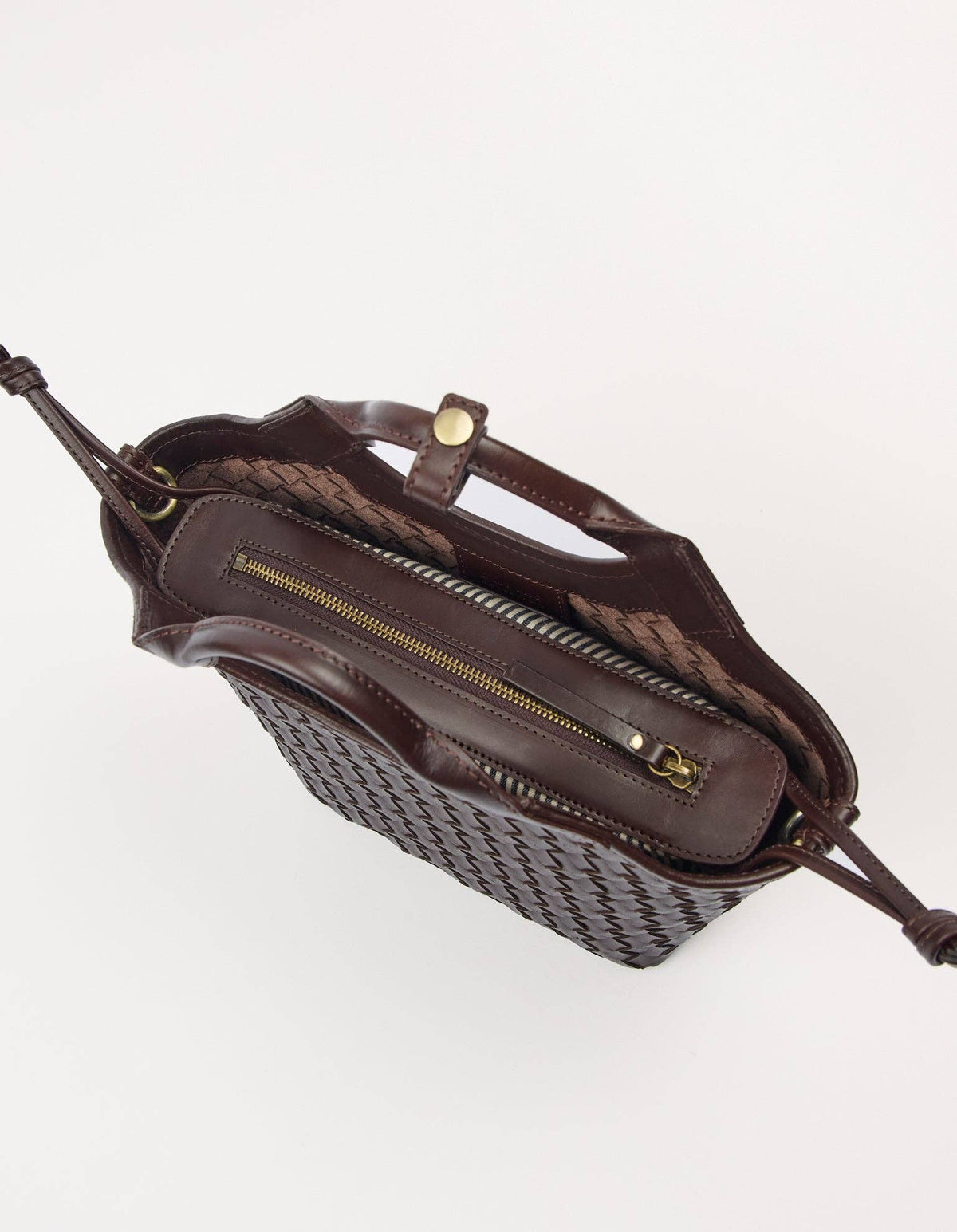 Mara Midi - Chocolate Woven Classic Leather