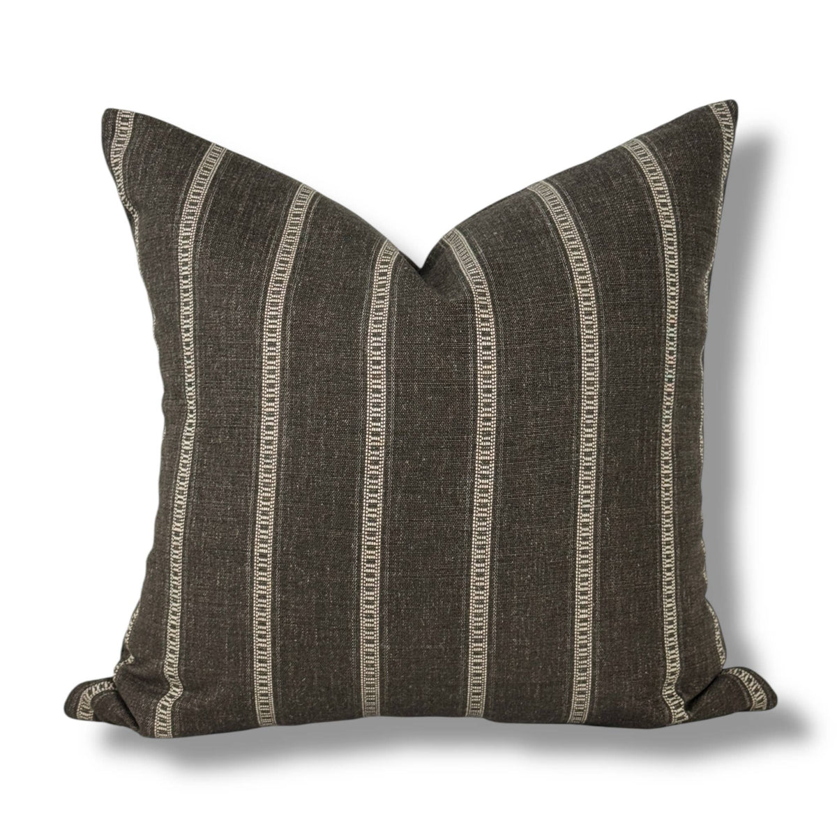 Charlie | Brown Stripe Woven Pillow
