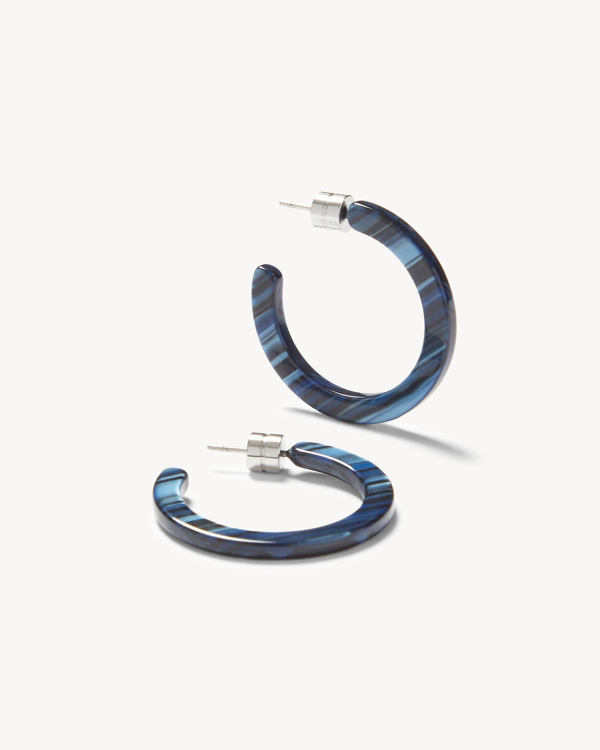 Mini Hoops in Indigo - puck and abby