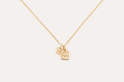 Mama Bear Necklace | Gold Fill: 16-18" / 1 Mama + 2 Baby Bears